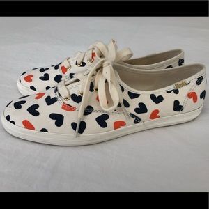 NWOT Keds Heart Print Shoes
